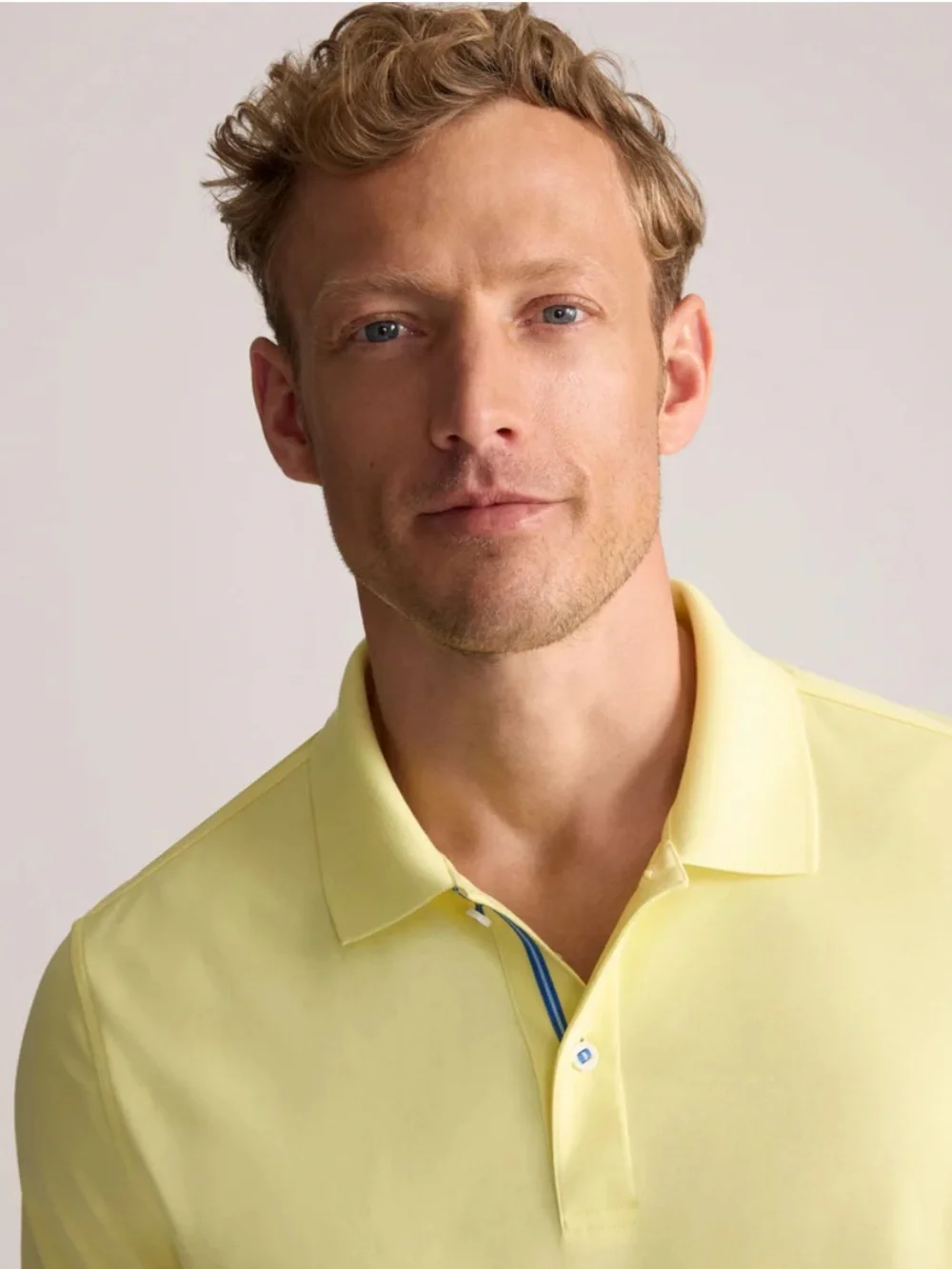 UNTUCKit Damaschino Short Sleeve Polo Yellow